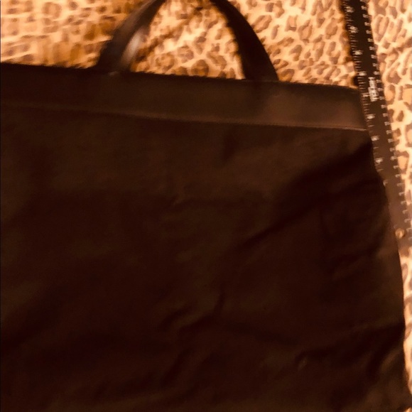 DKNY Donna Karen black Soft sided Commuter Bag/ Briefcase Great shantung Fabric - Picture 10 of 11